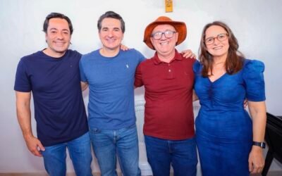 Grupo político liderado pelo prefeito Galego da Samba reforça união ao receber o pré-candidato a deputado federal Gustinho Ribeiro