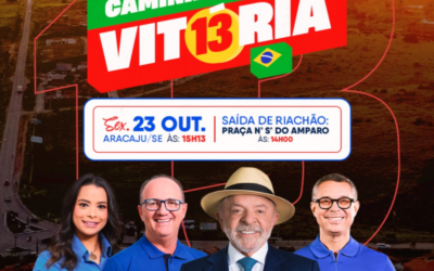 Prefeito Galego e vice-prefeita Jamily convidam população de Riachão do Dantas para caminhada em apoio ao presidente Lula, nesta sexta-feira (23), em Aracaju